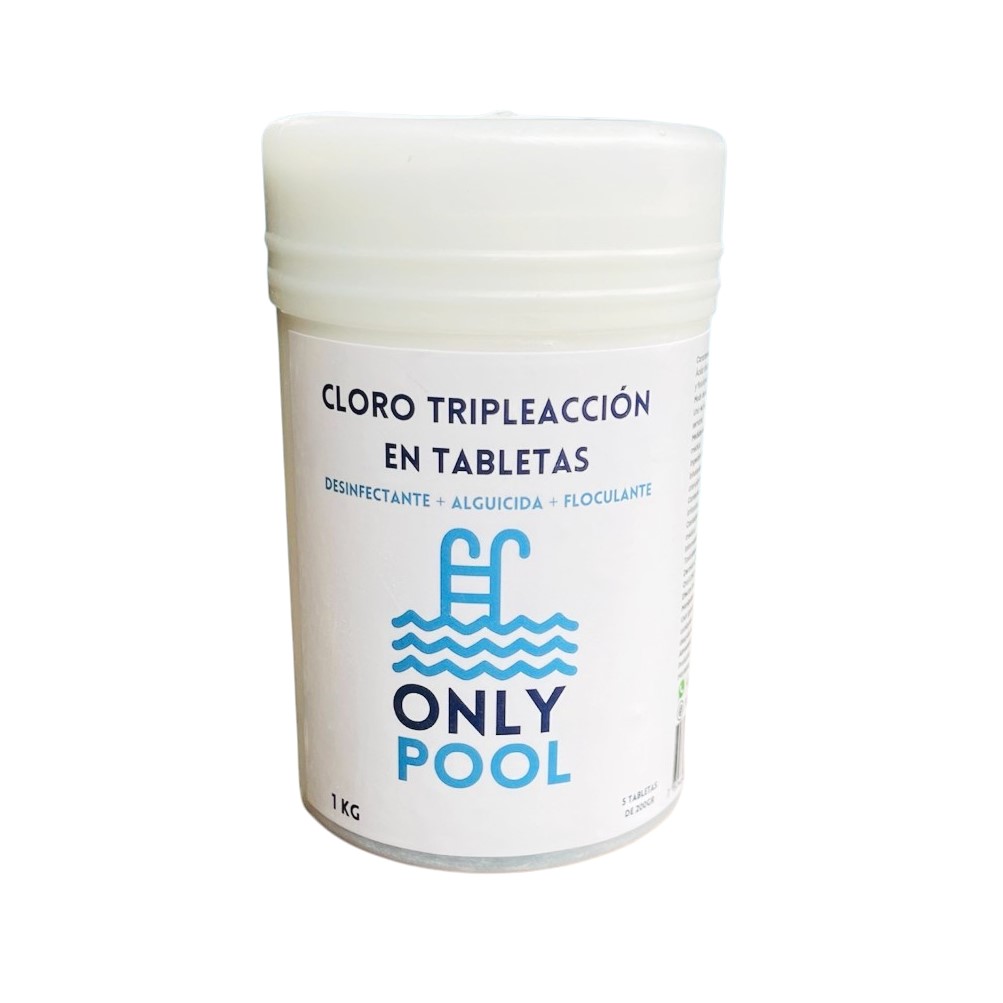 Cloro triple acción 1kg para piscina